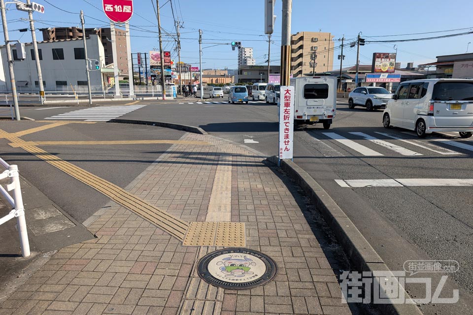 鹿児島県霧島市C001マンホール蓋の設置場所