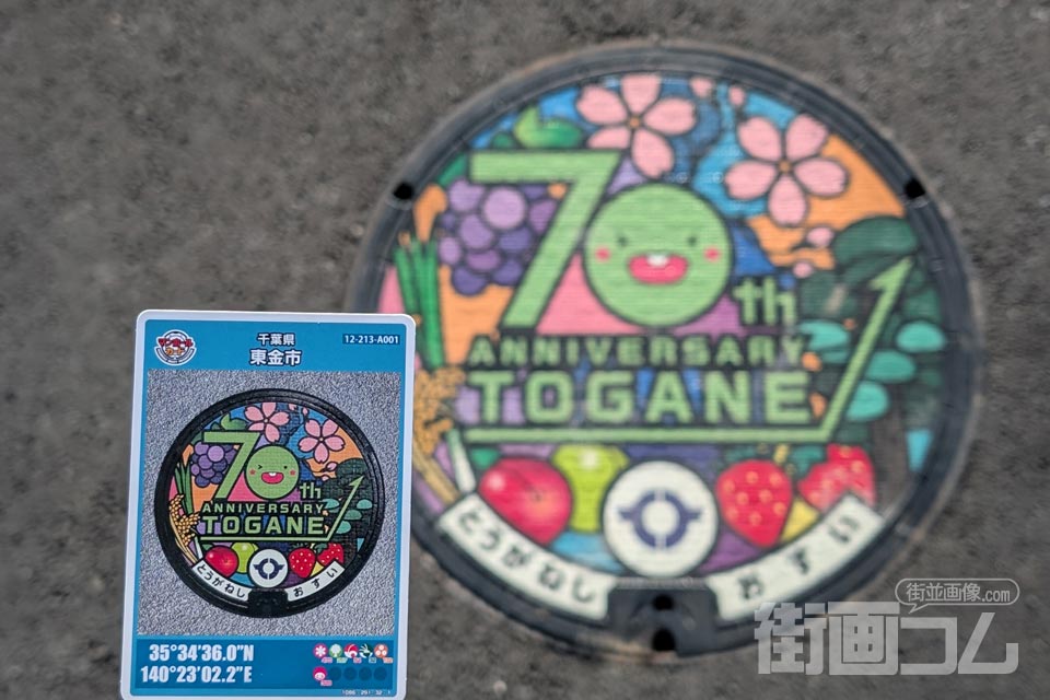 千葉県東金市A001マンホールカード配布・設置場所マップ