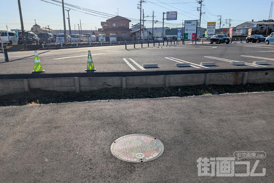 千葉県東金市A001マンホール蓋の設置場所