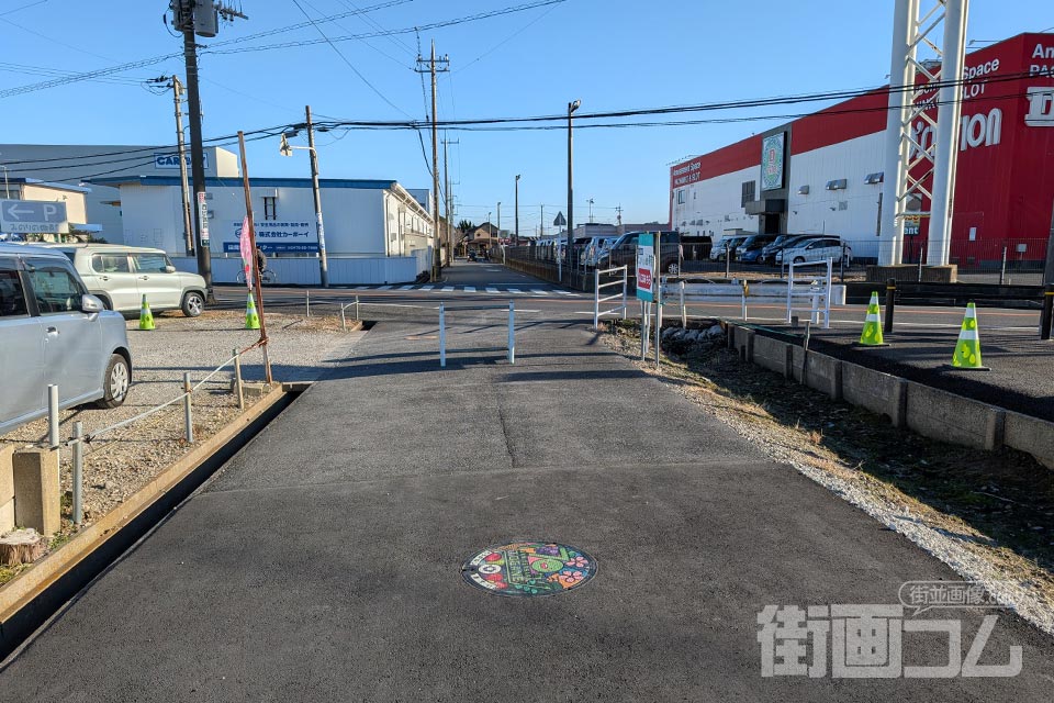 千葉県東金市A001マンホール蓋の設置場所