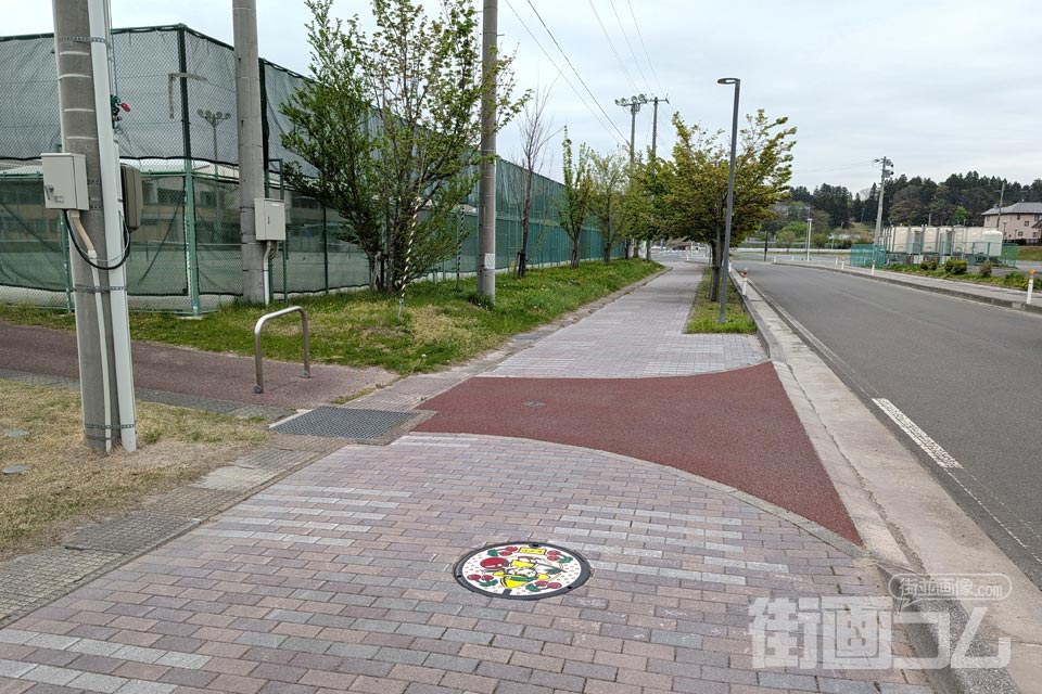 青森県南部町B001マンホール蓋の設置場所