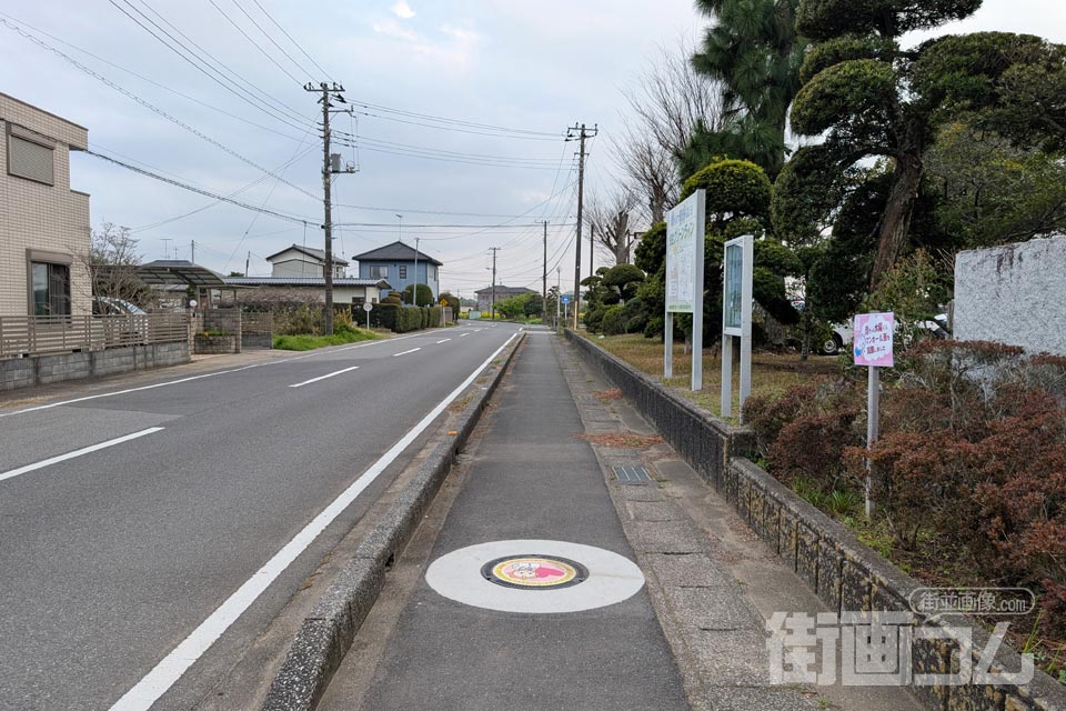 千葉県長生村B001マンホール蓋の設置場所