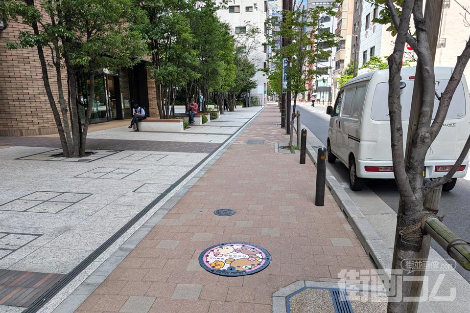東京都東京23区O101マンホール蓋の設置場所
